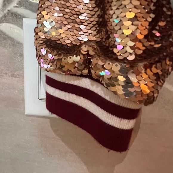 Sequin Bomber Jacket with Fur Accents - Picture 15 of 16